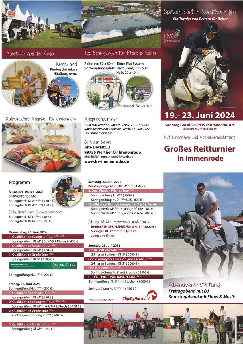 LRV Timmenrode e.V., Programmflyer